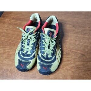 Puma Men's XC Athletic Shoes Lime Green & Black With White Stitching Sz. 11